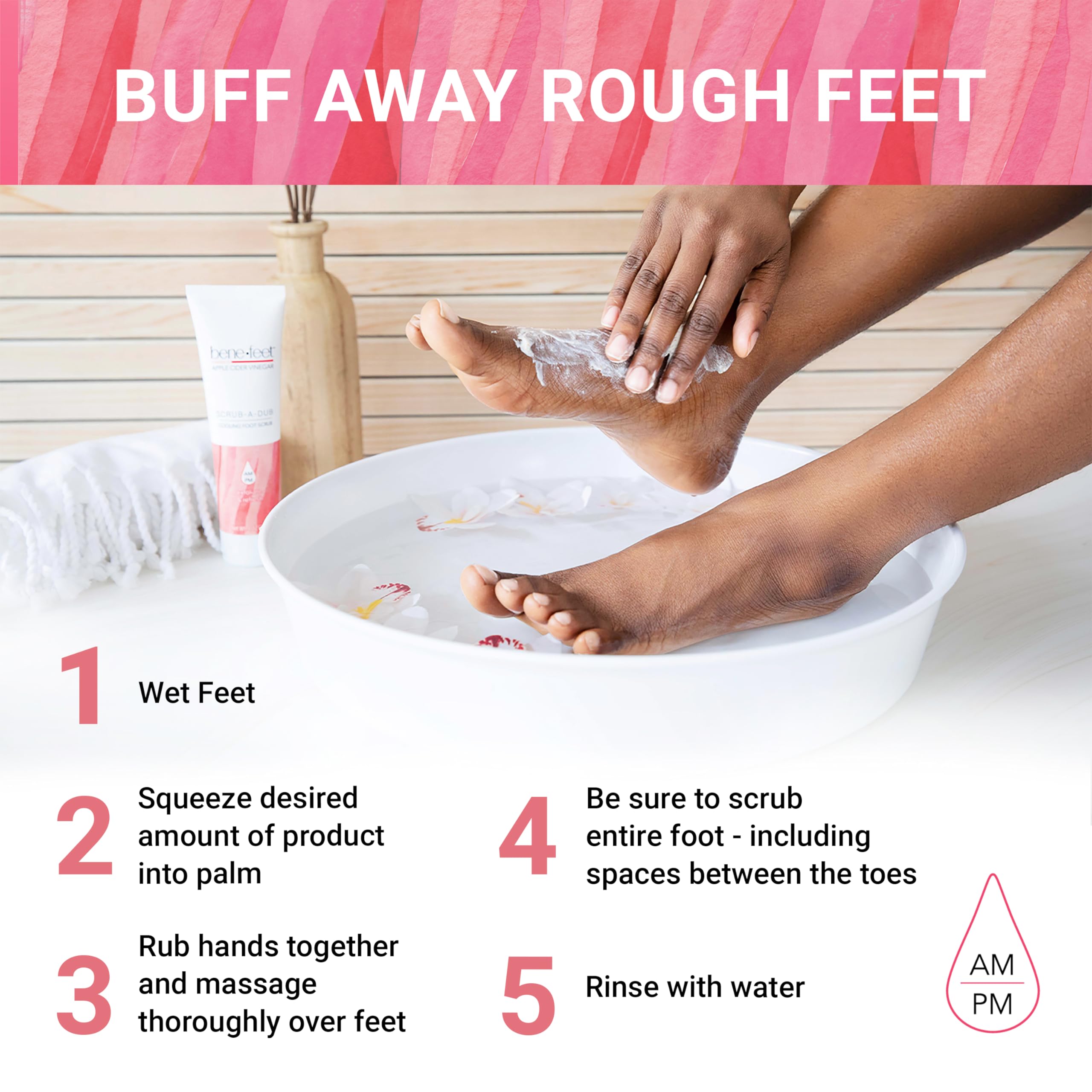 Benefeet Scrub-A-Dub Cooling Foot Scrub – 2 Pack for Exfoliation & Refresh