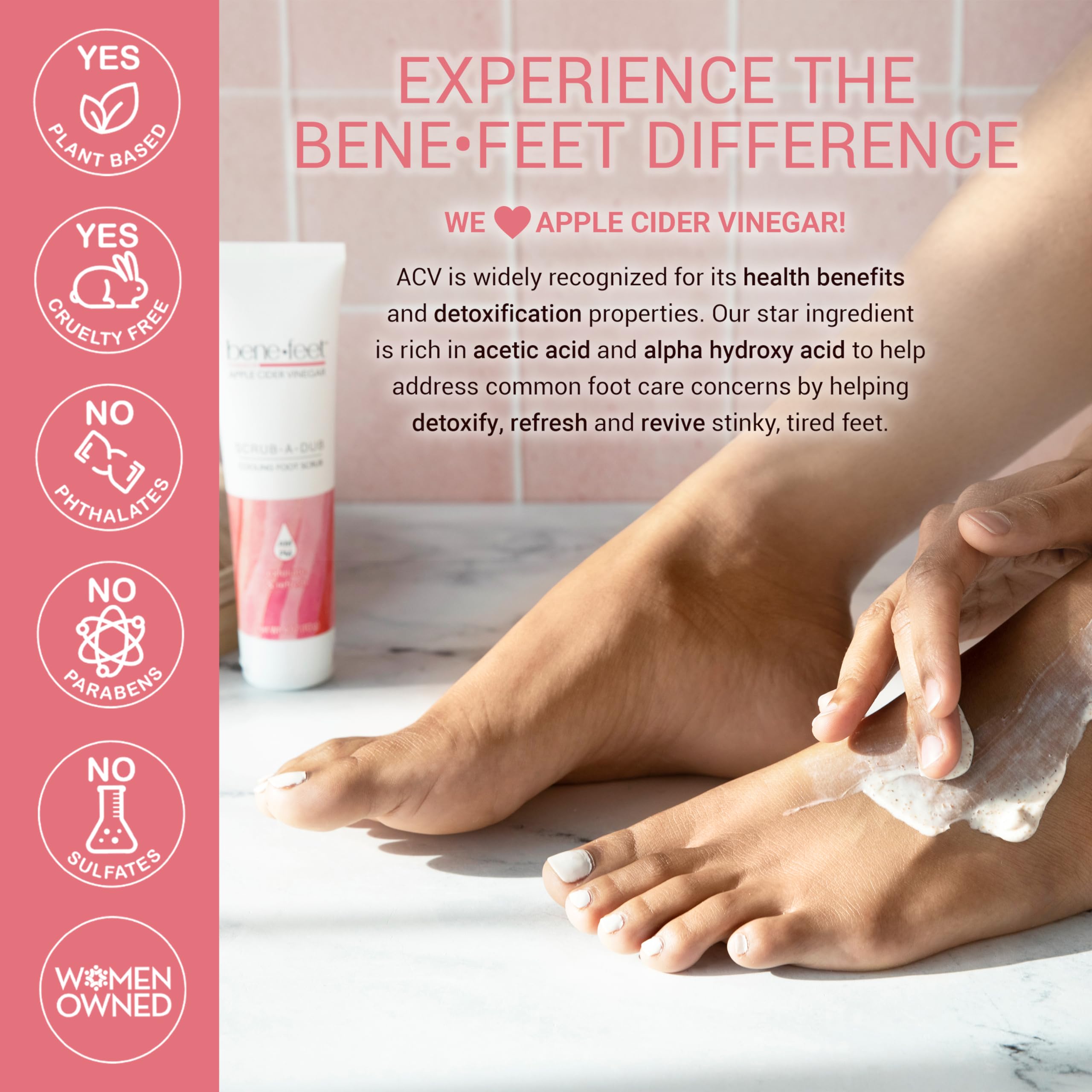 Benefeet Scrub-A-Dub Cooling Foot Scrub – 2 Pack for Exfoliation & Refresh