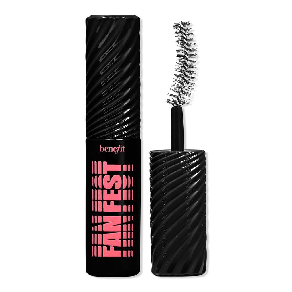Benefit Fan Fest Mascara Travel Size - Fanning & Volumizing, Hyper Black, Unboxed