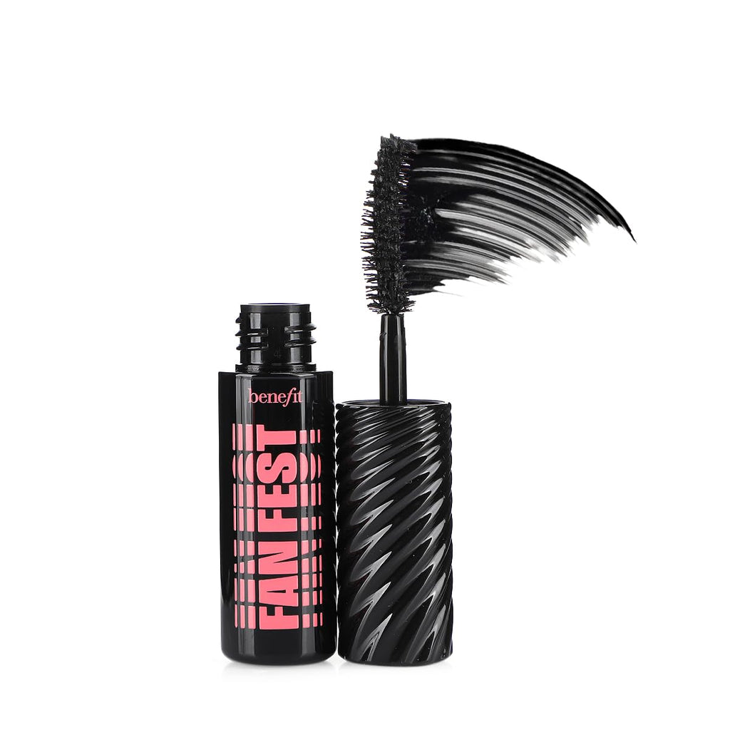 Benefit Fan Fest Mascara Travel Size - Fanning & Volumizing, Hyper Black, Unboxed