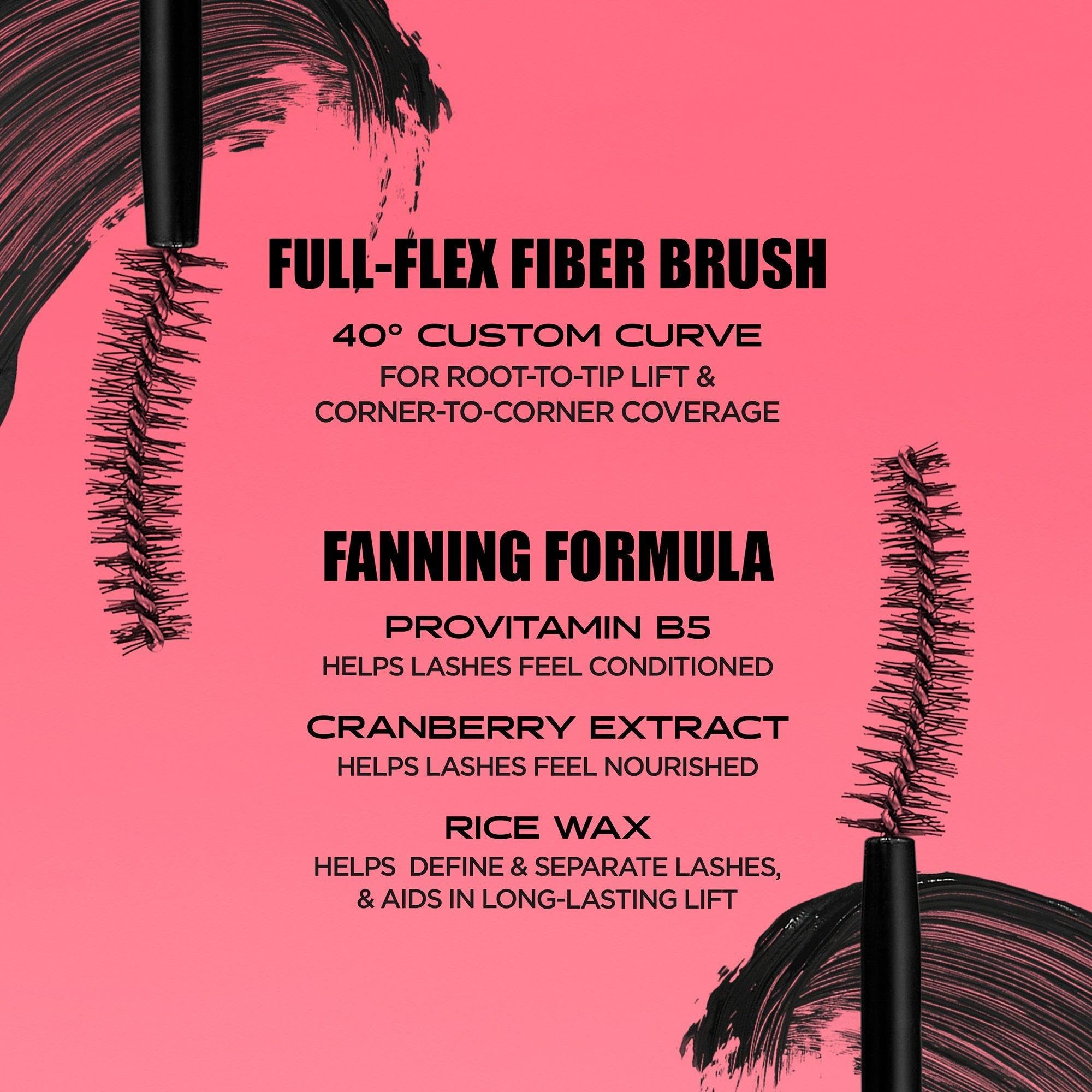 Benefit Fan Fest Mascara Travel Size - Fanning & Volumizing, Hyper Black, Unboxed