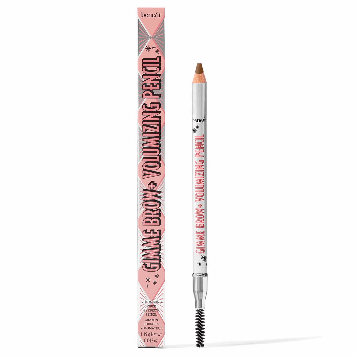 Benefit Gimme Brow+ Volumizing Fiber Eyebrow Pencil (3.75 Warm Medium Brown) – 0.04 oz