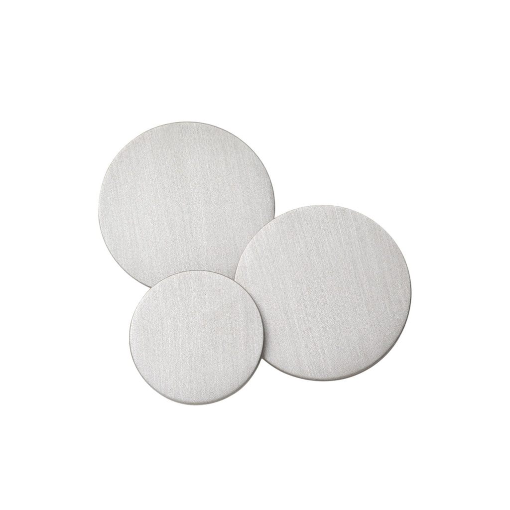 Satin Silver Blazer Button