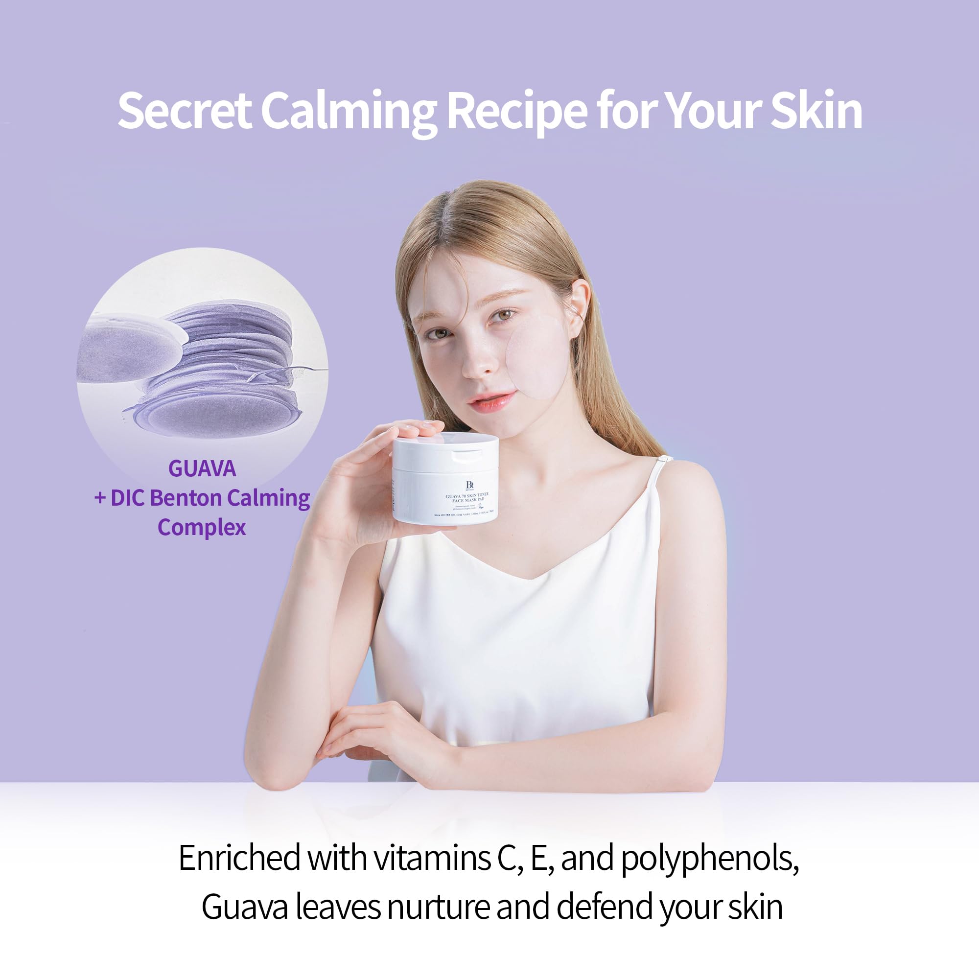 BENTON Guava 70 Skin Toner Pad – Hydration, Soothing Pore Care