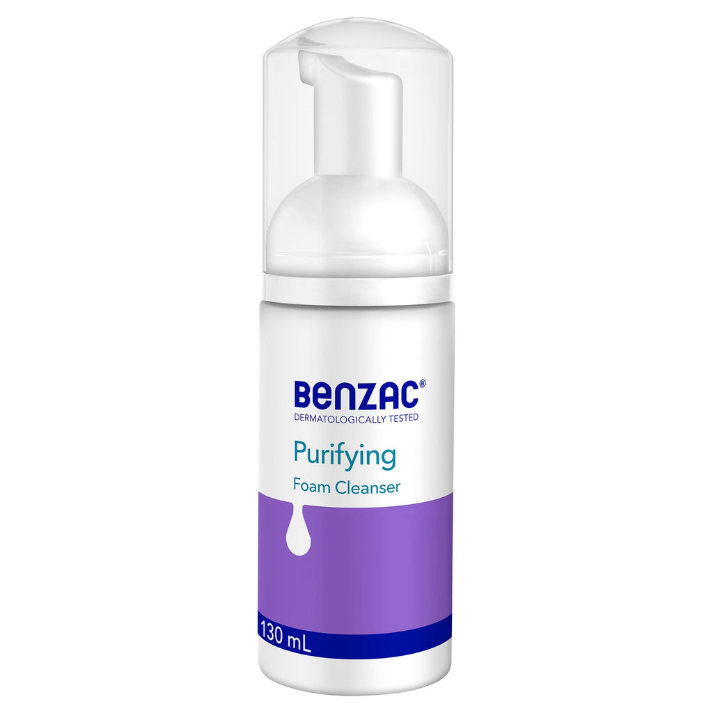 Benzac Daily Facial Foam Cleanser 130ml_AB – Oil-Control Foaming Cleanser for Oily/Combination Skin