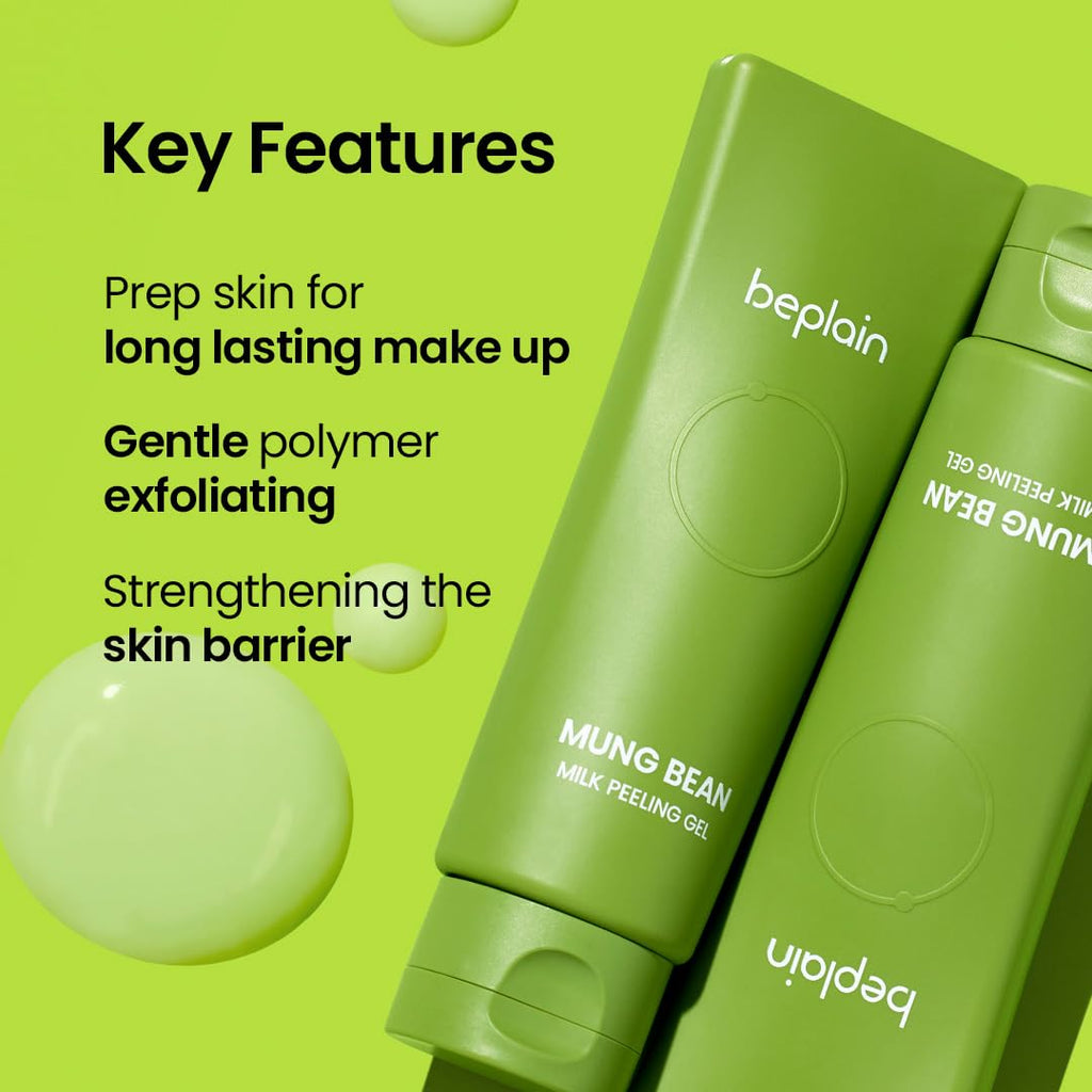 Beplain Mung Bean Milk Peeling Gel - Fragrance-Free Gentle Exfoliator (120 ml) | Korean Skincare