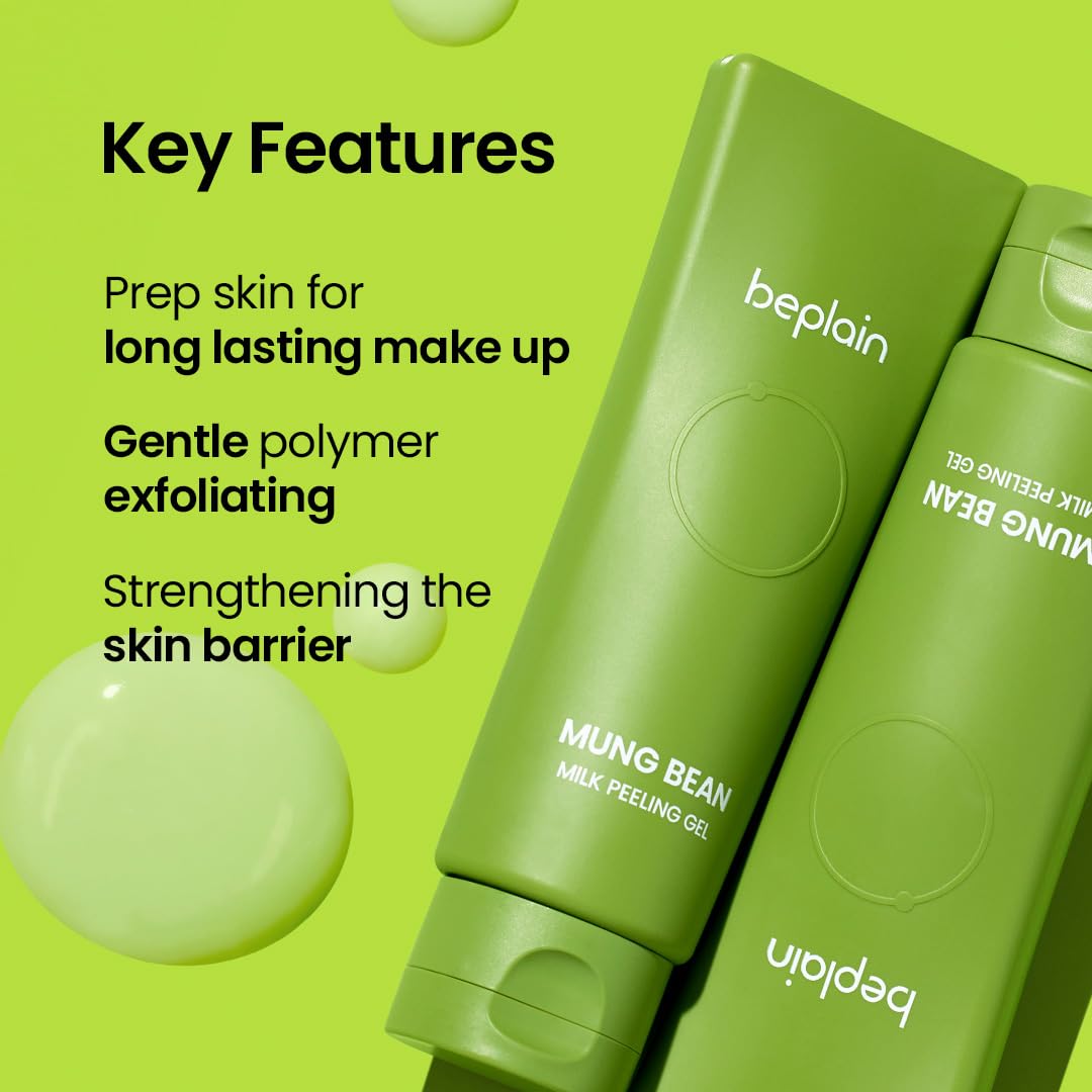 Beplain Mung Bean Milk Peeling Gel - Fragrance-Free Gentle Exfoliator (120 ml) | Korean Skincare