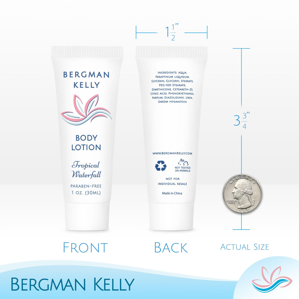 BERGMAN KELLY Travel Size Lotion 1oz – Tropical Waterfall, Hotel Bulk Amenities