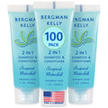 BERGMAN KELLY Travel Size 2-in-1 Shampoo & Conditioner – 1 fl oz, Tropical Waterfall, 100 Pack