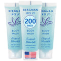 BERGMAN KELLY Travel Size Body Wash 1 oz – Tropical Waterfall, 200-Pack Hotel Bulk