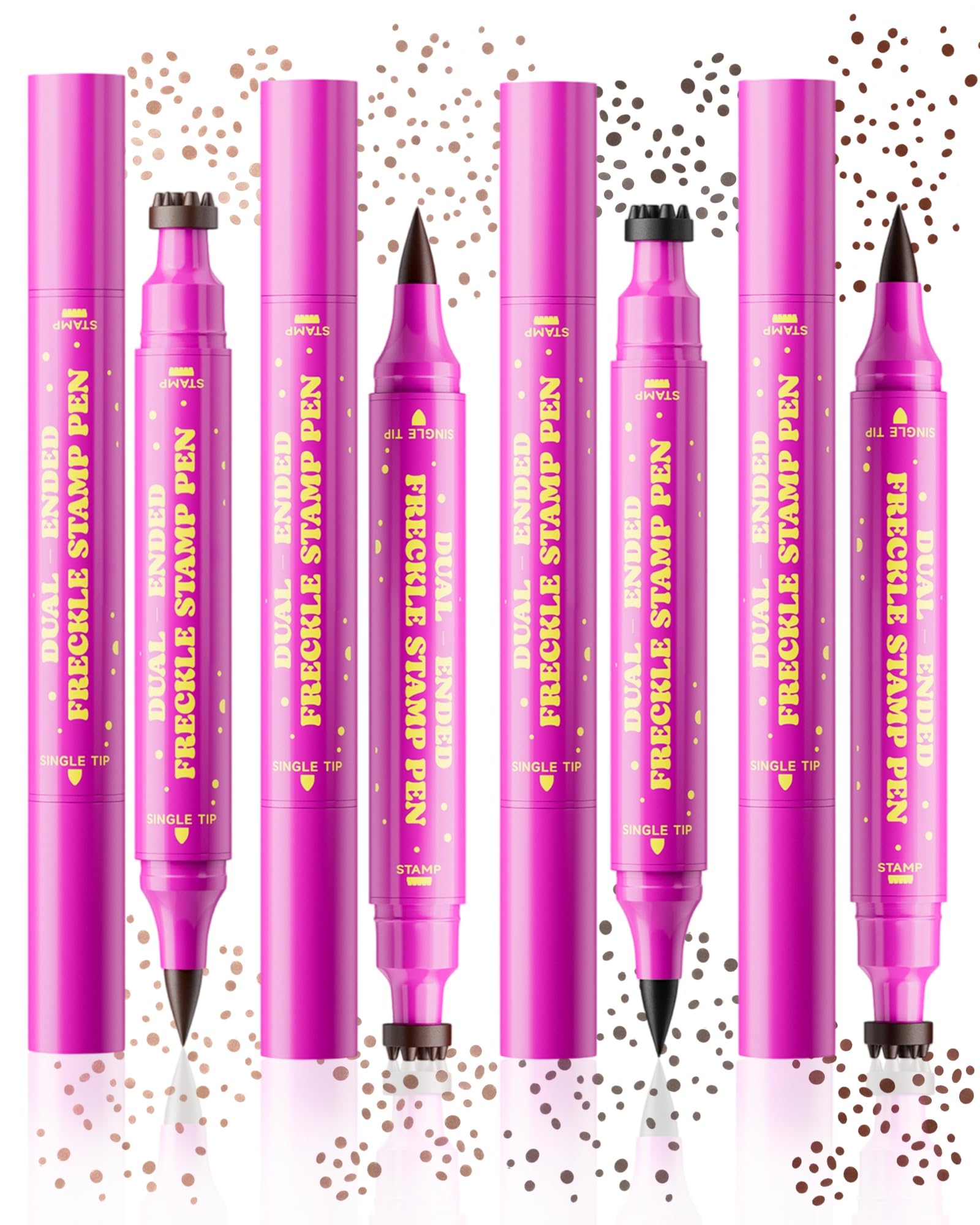 Berinist 4-Color Freckle Stamp Pen Kit — 2-in-1 Waterproof Freckle Pen for Natural Sun-Kissed Looks