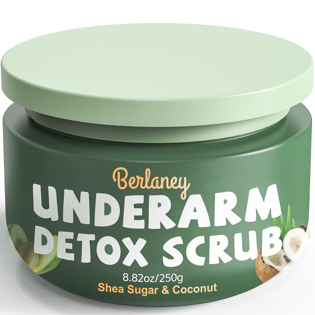 Berlaney Armpit Detox & Scrub – Shea Butter + Coconut, 8.82oz