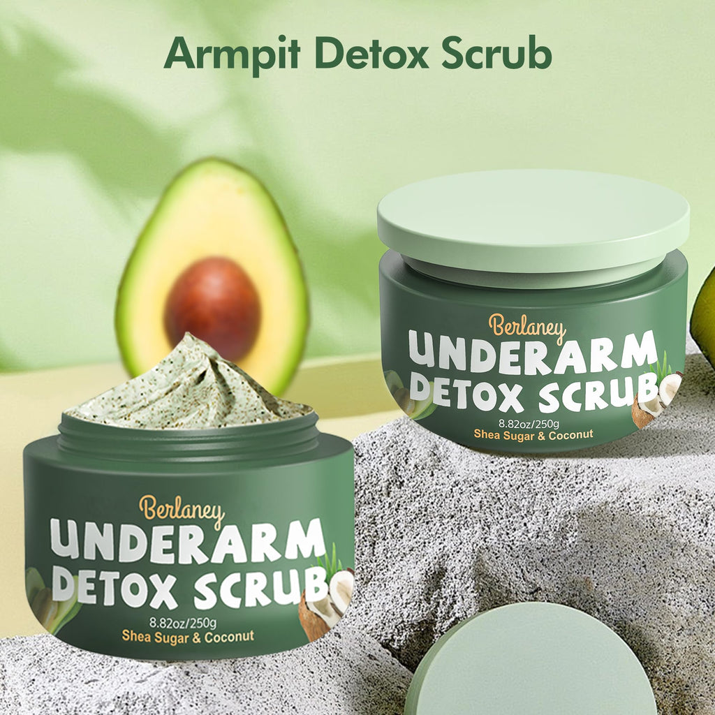 Berlaney Armpit Detox & Scrub – Shea Butter + Coconut, 8.82oz