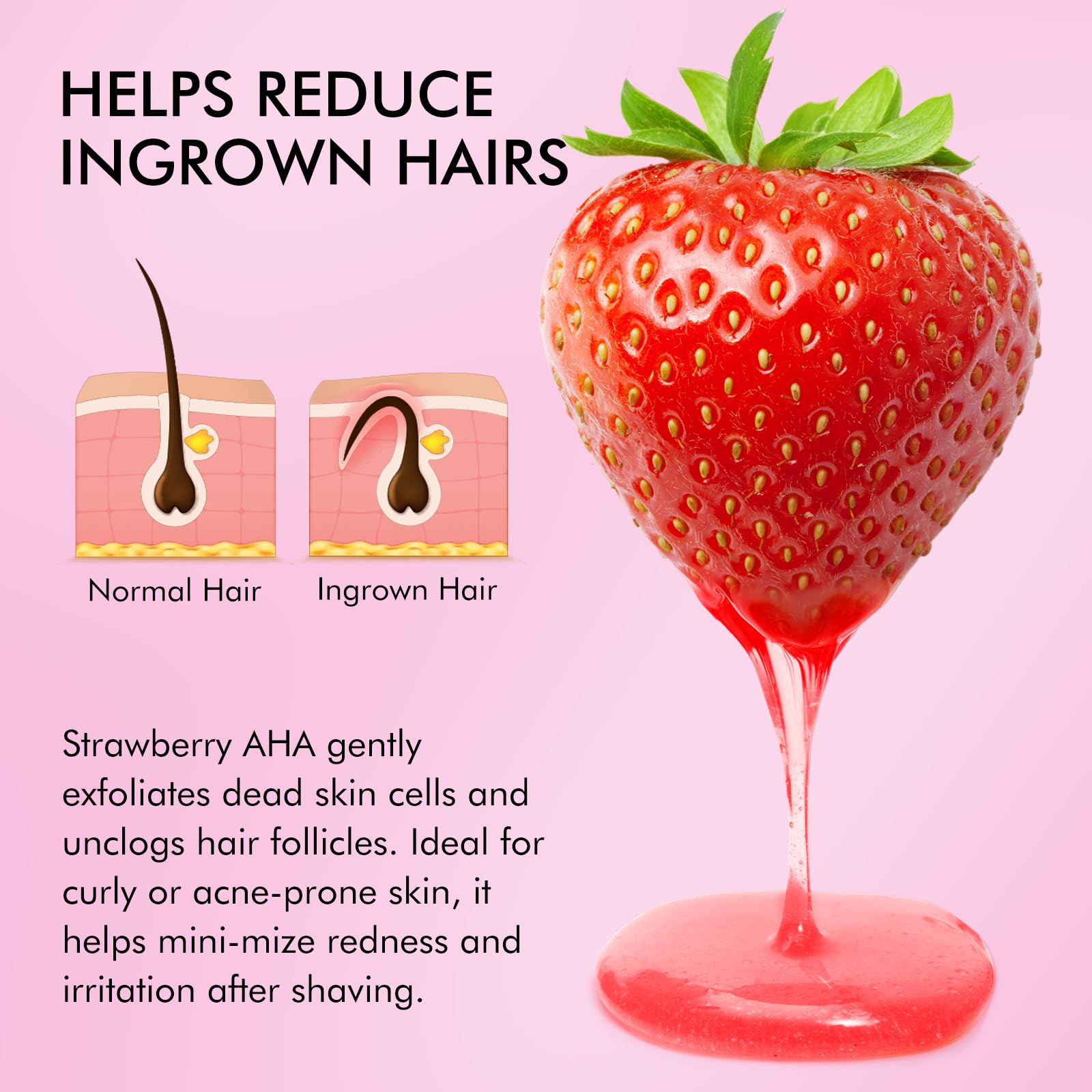 100ML Strawberry-Vanilla After Shave Oil for Women – Hydration & Soothing (2 Pack)