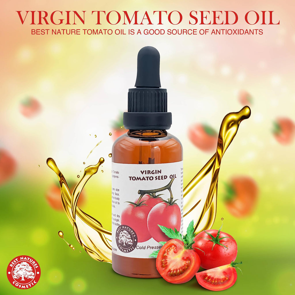 Best Nature's Tomato Seed Oil – Cold Pressed, Unrefined (2 oz) | Skin & Hair Moisturizer | Best Nature's Cosmetics