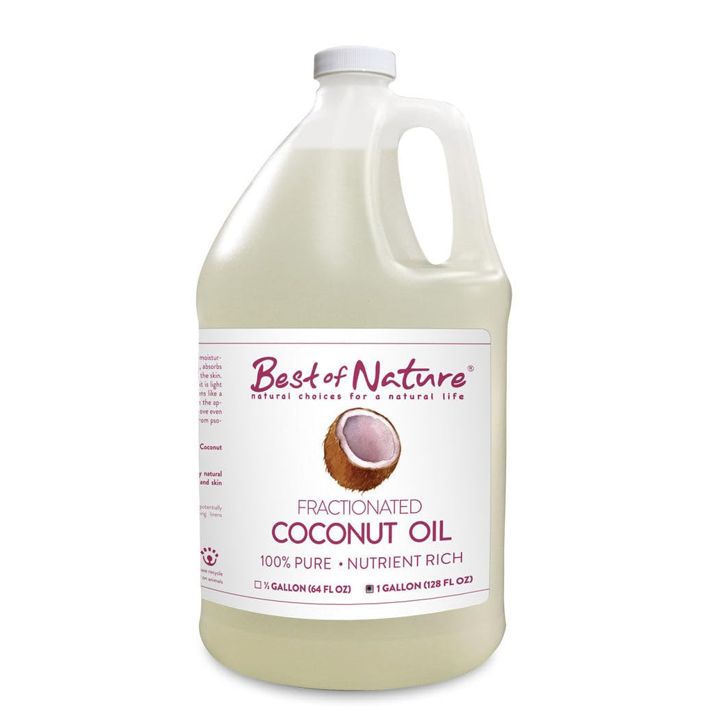 Best of Nature 100% Pure Fractionated Coconut Oil – Unscented Massage Oil, Carrier for Essential Oils, 128 fl oz (Gallon)