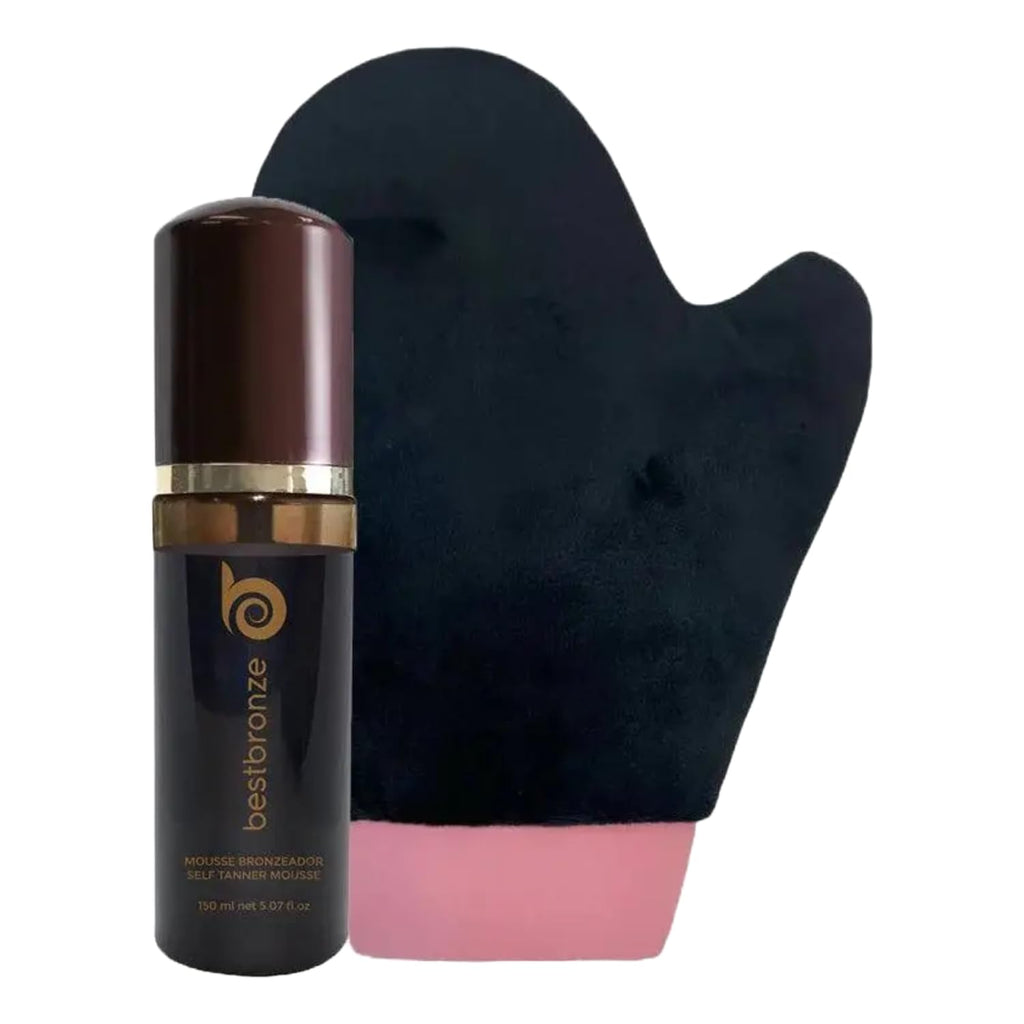 Best Bronze Tinted Self Tanner Mousse with Mitt – Buildable, Vegan Sunless Tan