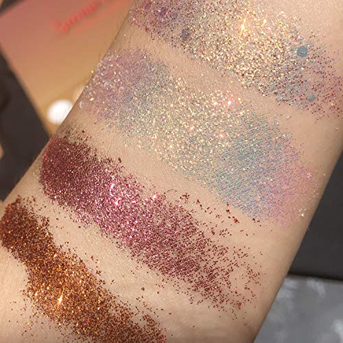 BestLand Pro 35 Colors Glitter Eyeshadow Palette – Pigmented Metallic Matte Shimmer with Included Brush