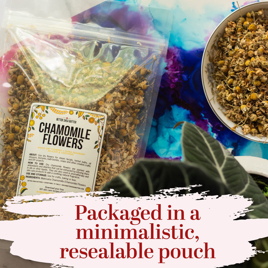 Better Shea Butter Dried Chamomile Flowers Bulk – Edible Tea & DIY Botanicals