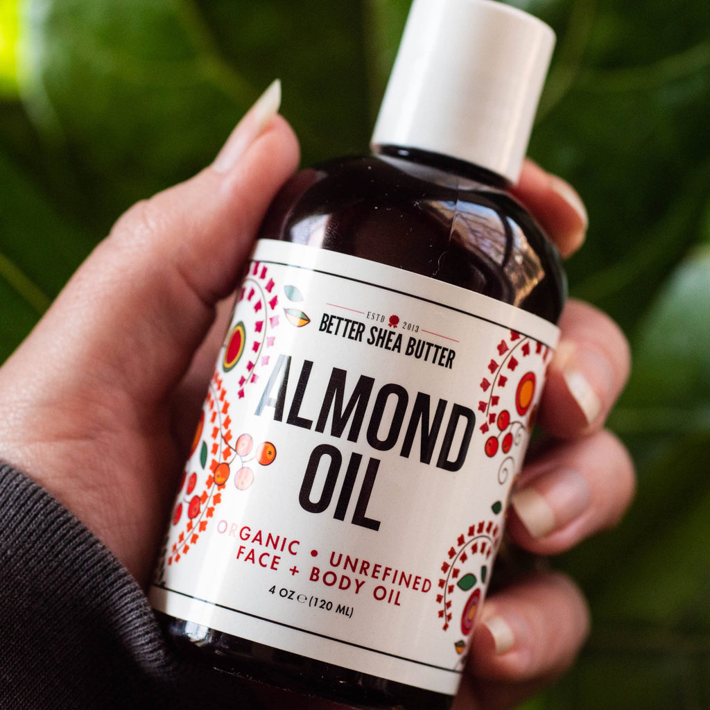 Better Shea Butter Organic Almond Oil | 100% Pure, Cold-Pressed Massage & Skin Oil | 4 oz