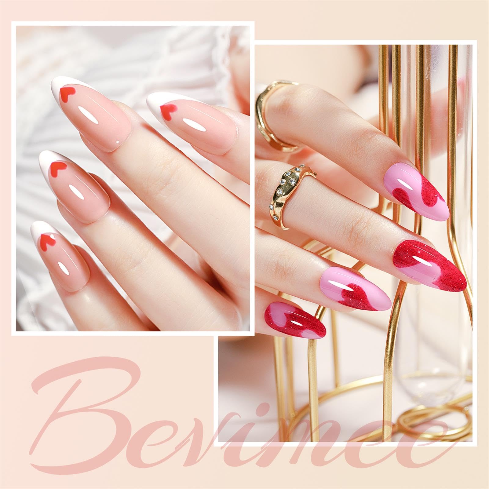 Bevimee Nude Nail Polish Set — Quick-Dry, 6 Sheer Shades (8 ml each)