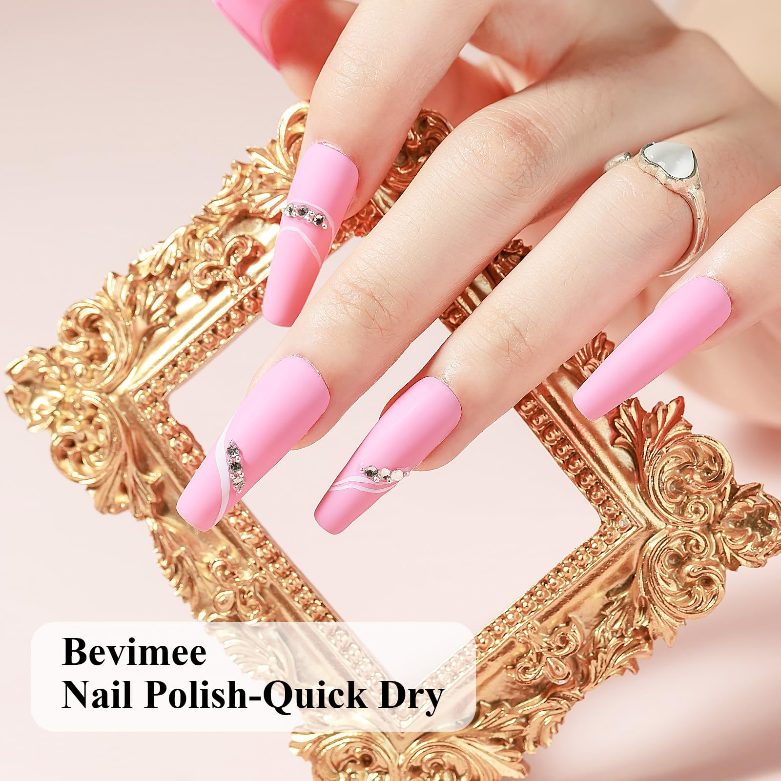 Bevimee Nude Nail Polish Set — Quick-Dry, 6 Sheer Shades (8 ml each)
