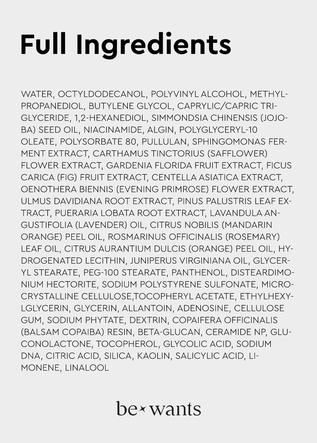 BE+WANTS Seaweed PDRN Peel-Off Jelly Mask – Exfoliating AHA/BHA Niacinamide, Pore-Minimizing, 3.38 fl oz