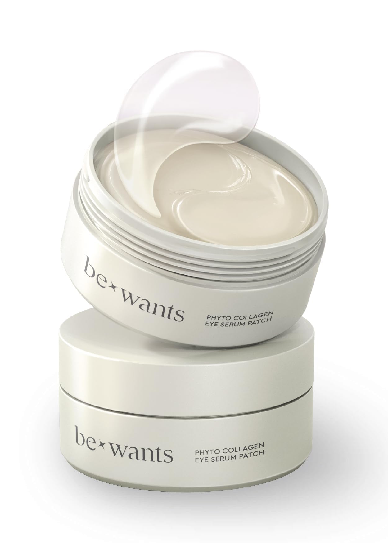 BE+WANTS Under Eye Patches for Puffy Eyes — 120 Patches, Bamboo Water 71.9% & Vegan Collagen