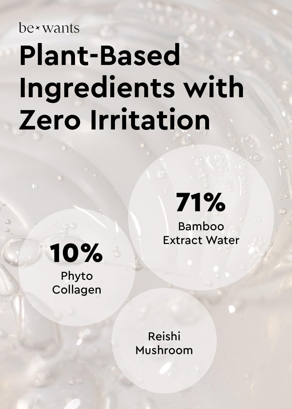 BE+WANTS Under Eye Patches for Puffy Eyes — 120 Patches, Bamboo Water 71.9% & Vegan Collagen