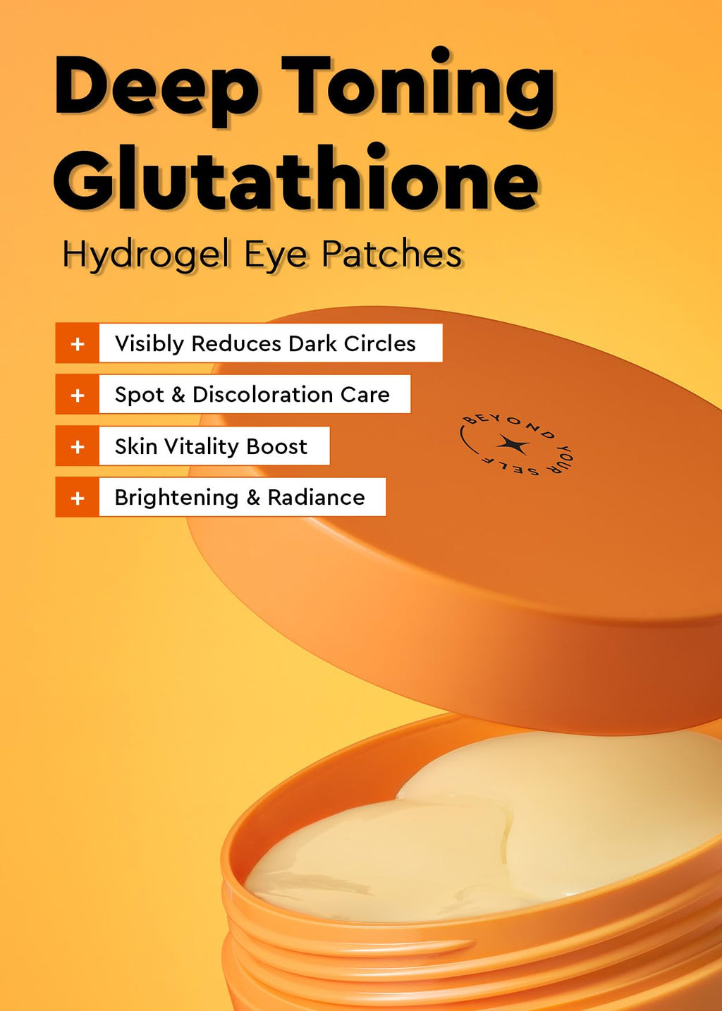 BE+WANTS Deep Toning Glutathione Eye Serum Patch – Retinol & Caffeine Undereye Patches (60)