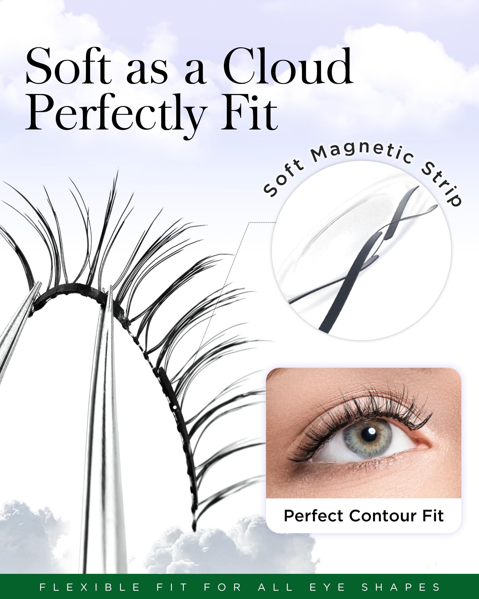 BEYELIAN Magnetic Eyelashes with Applicator Kit – Lightweight, Glue-Free Natural Look