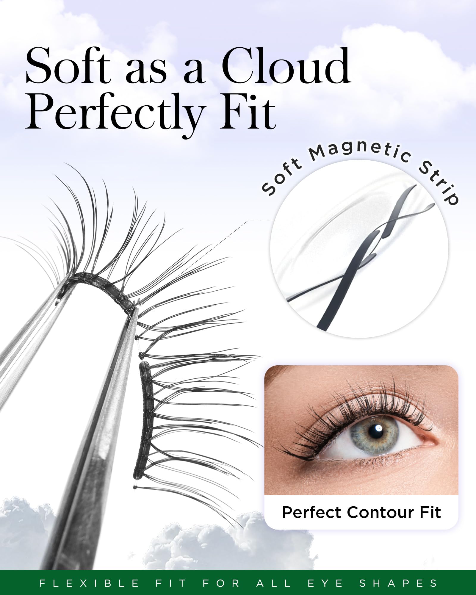 BEYELIAN Magnetic Eyelashes with Applicator Kit – No Glue Needed, Reusable, Lightweight