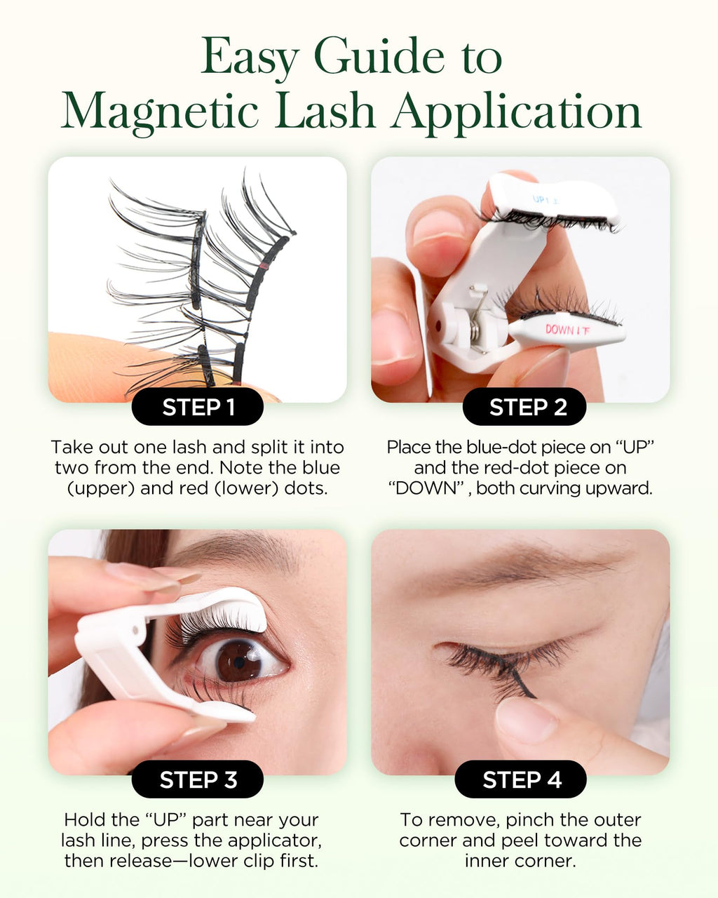 BEYELIAN Magnetic Eyelashes with Applicator – All-In-One, No Glue JH068