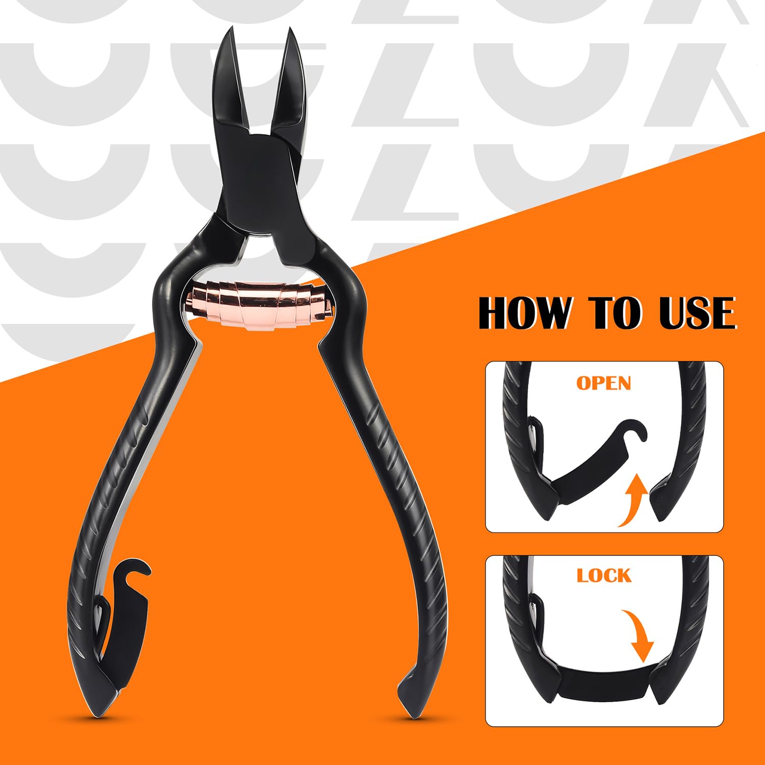 BEZOX Podiatrist Toenail Clippers – Heavy Duty Stainless Steel for Thick Nails