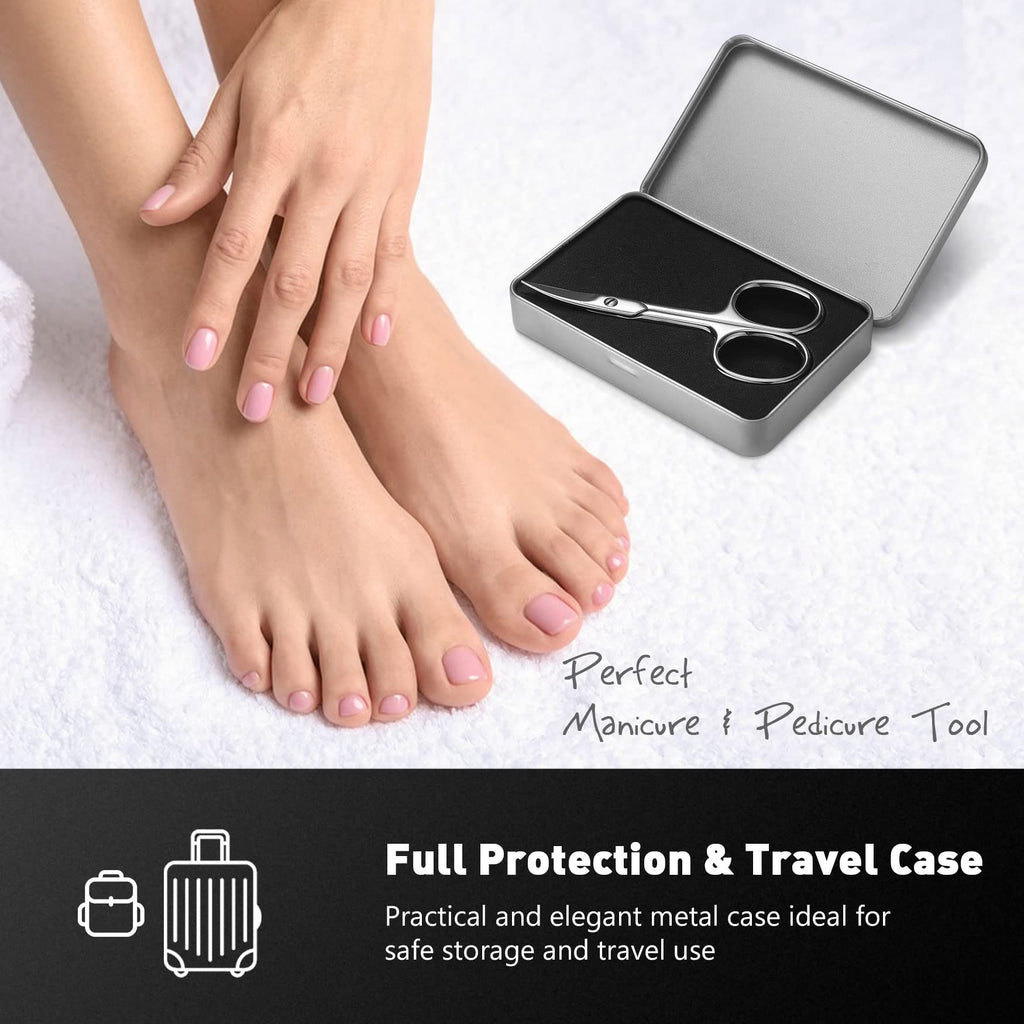 BEZOX Nail Scissors – Sharp Curved Blade, Ergonomic Nail Trimmer