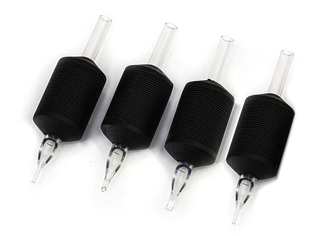 BEZTAT 25mm Ultra Premium Clear Disposable Tubes with Black Silicone Grip – 25 Pack (7FT)
