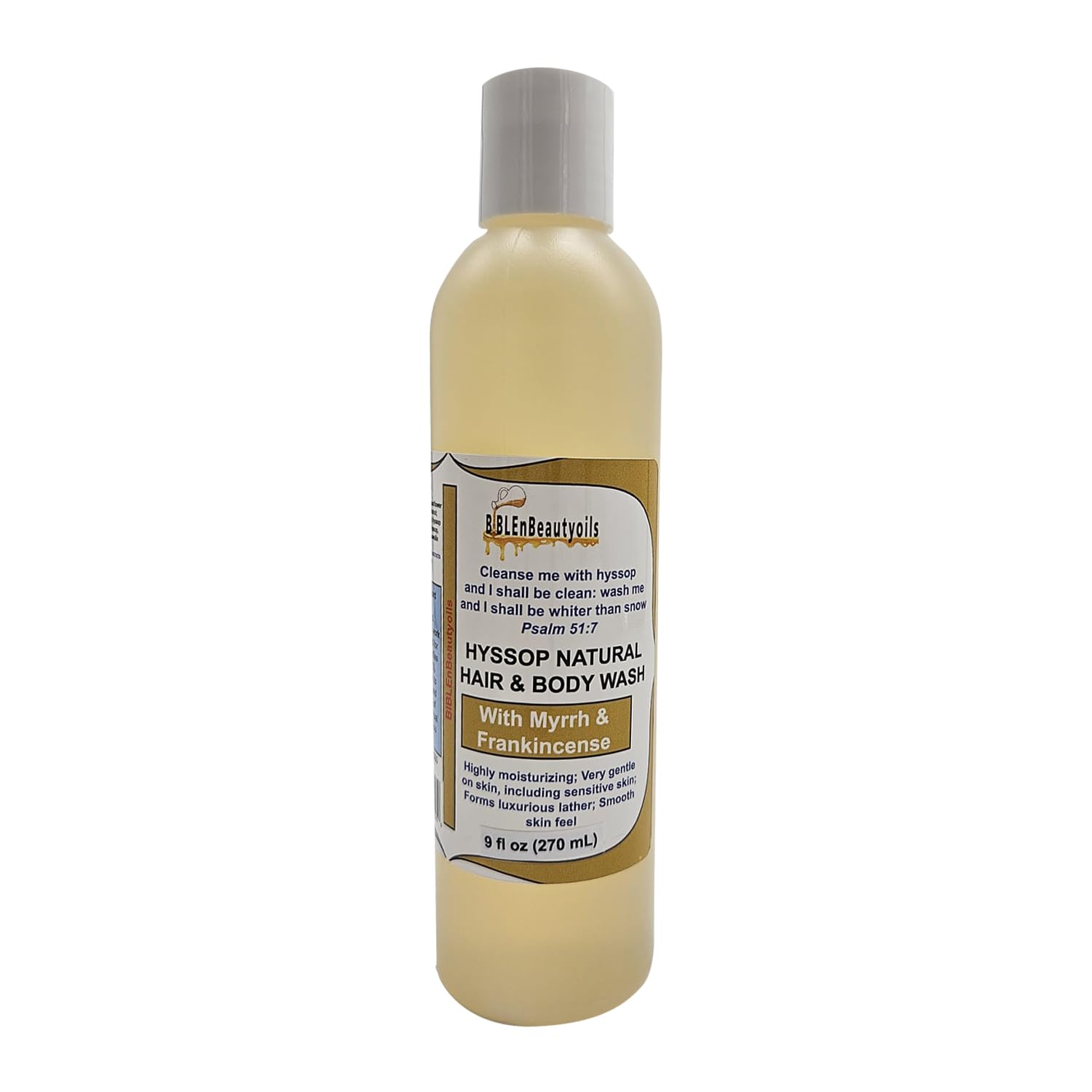 BIBLE N Beautyoils Cleanse Me With Hyssop: Organic Hyssop Hair & Body Wash with Myrrh & Frankincense