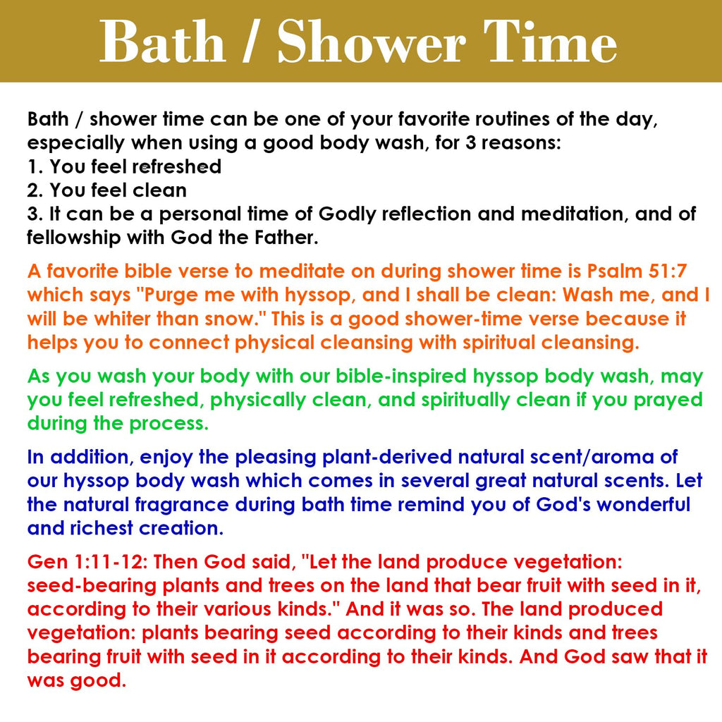 BIBLE N Beautyoils Cleanse Me With Hyssop: Organic Hyssop Hair & Body Wash with Myrrh & Frankincense