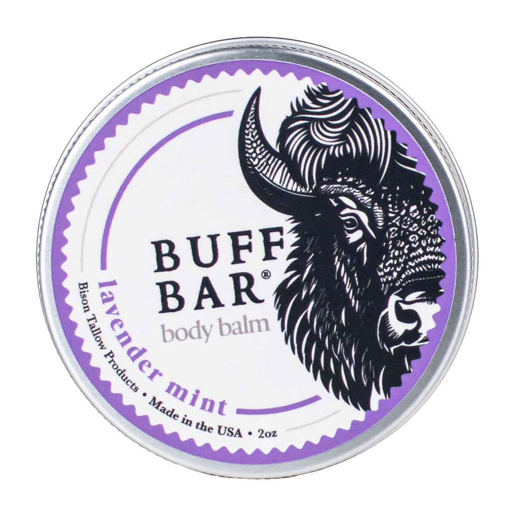 Big Crazy Buffalo BUFF BAR Bison Tallow Balm – Lavender Mint, 2 oz, 1 Pack | All-Purpose Hydration