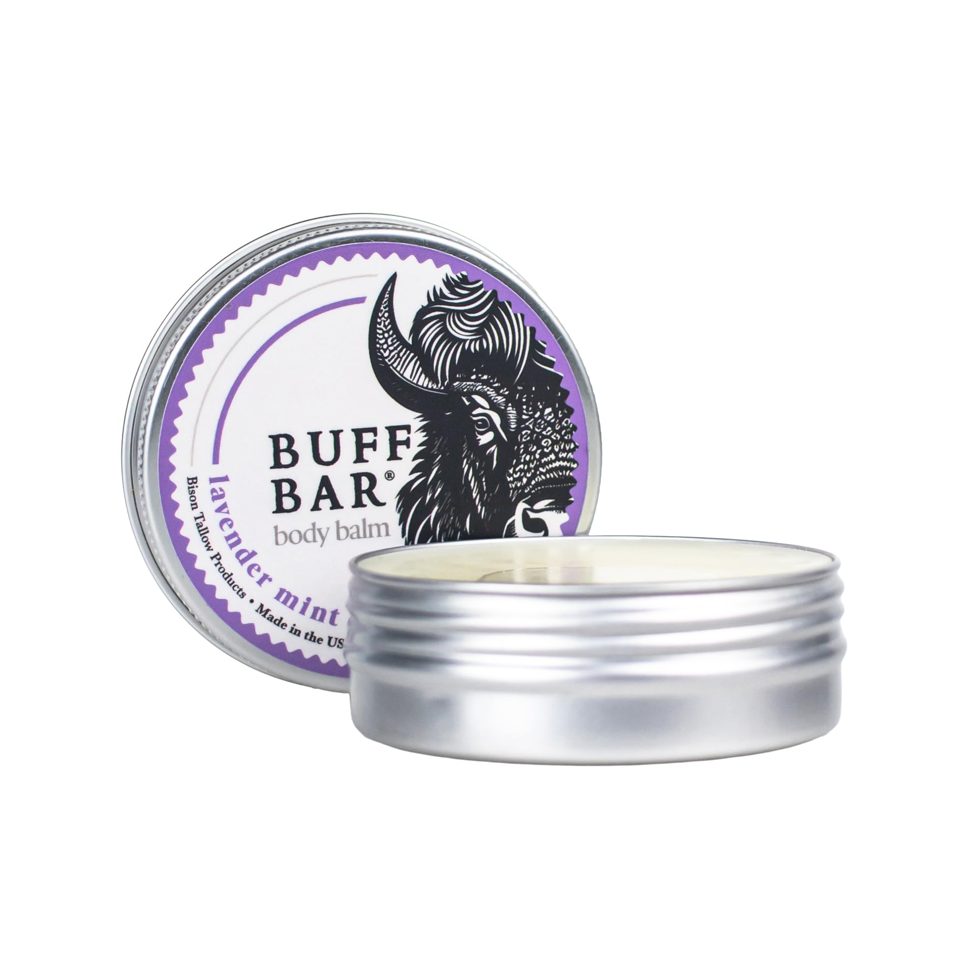 Big Crazy Buffalo BUFF BAR Bison Tallow Balm – Lavender Mint, 2 oz, 1 Pack | All-Purpose Hydration