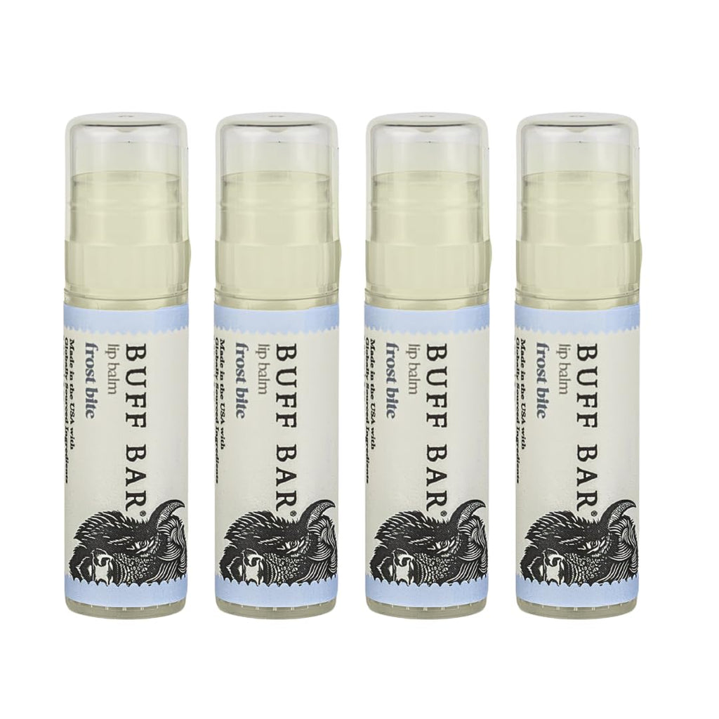 BUFF BAR Frost Bite Lip Balm – Pure Bison Tallow, Peppermint, 4-Pack | Big Crazy Buffalo