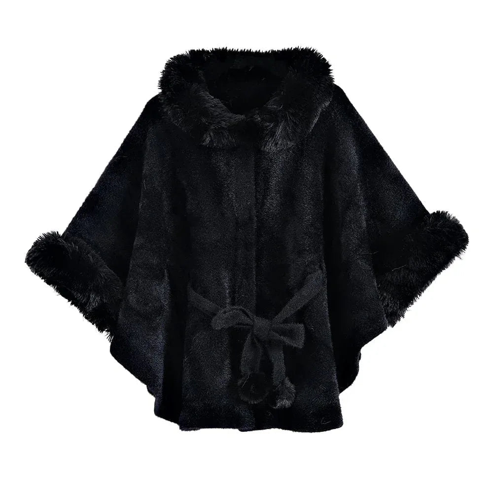 Big Fur Collar High-grade Artificial Mink Fur Belt Shawl