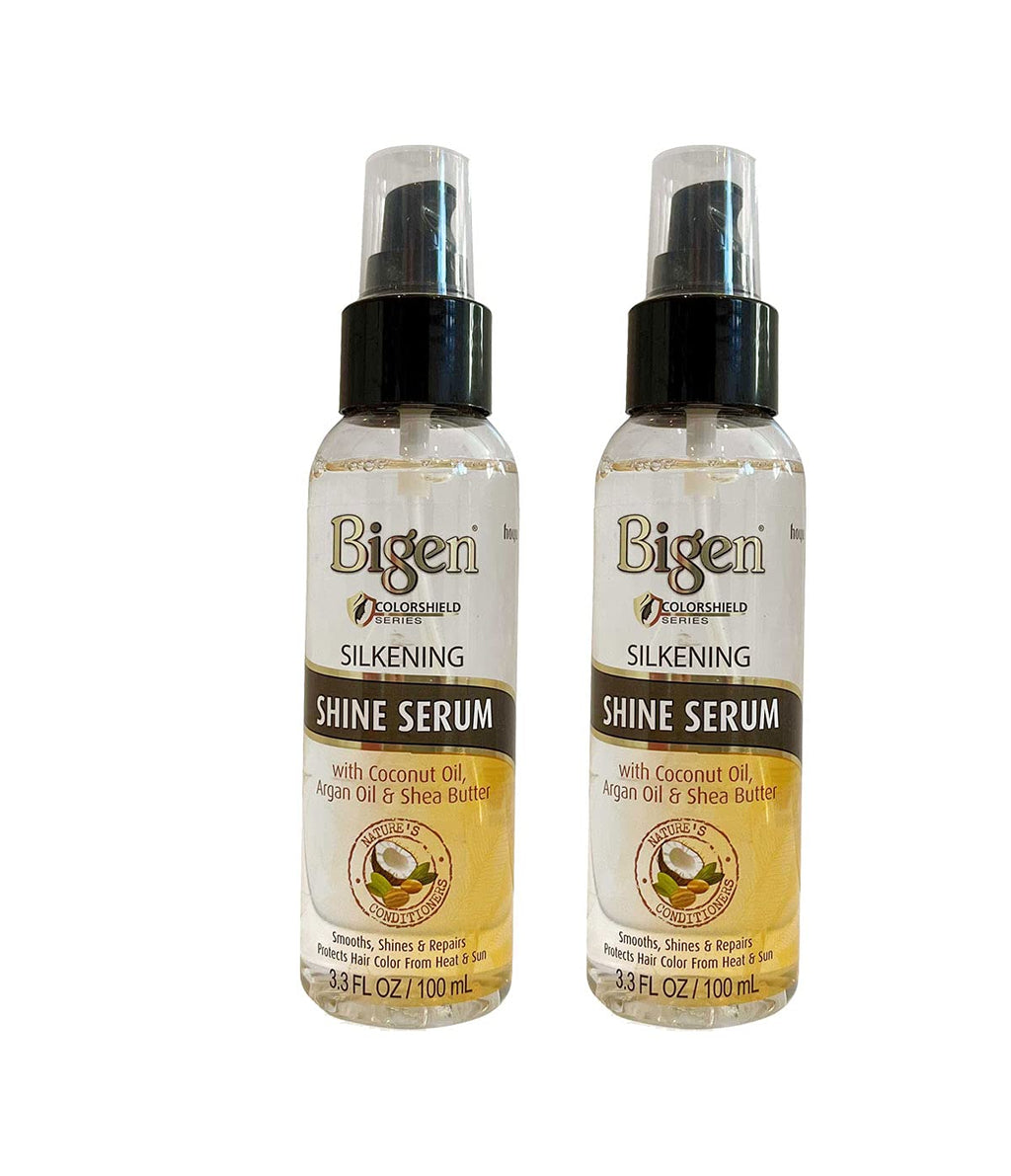 Bigen Silkening Shine Serum 3.3 oz - 2 Pack | Lightweight Hair Shine