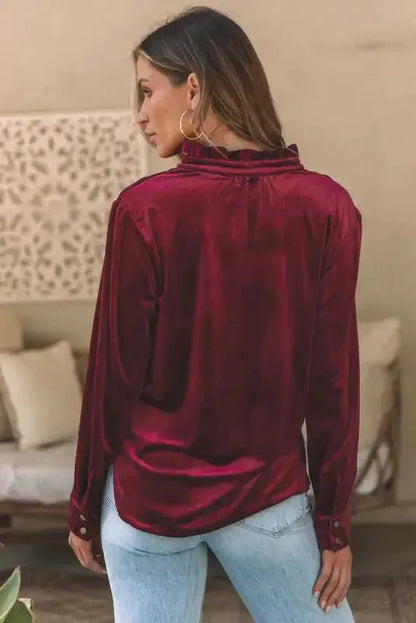 Biking Red Velvet Top
