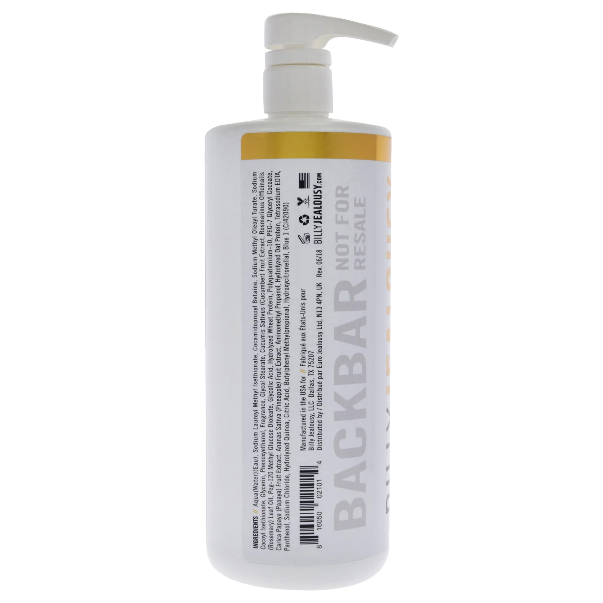 Billy Jealousy Gold Standard 4-in-1 All Over Wash — Shampoo, Body, Face & Hair
