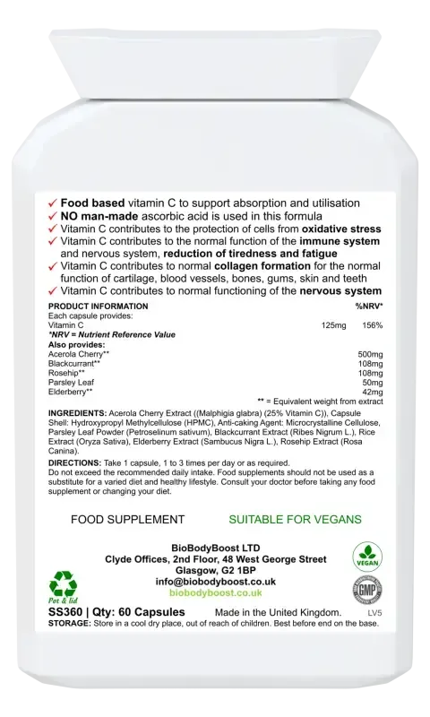 Bio-C Non-Acidic Vitamin C Supplement | Food Form UK