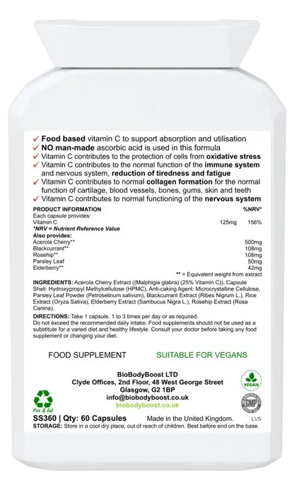 Bio-C Non-Acidic Vitamin C Supplement | Food Form UK