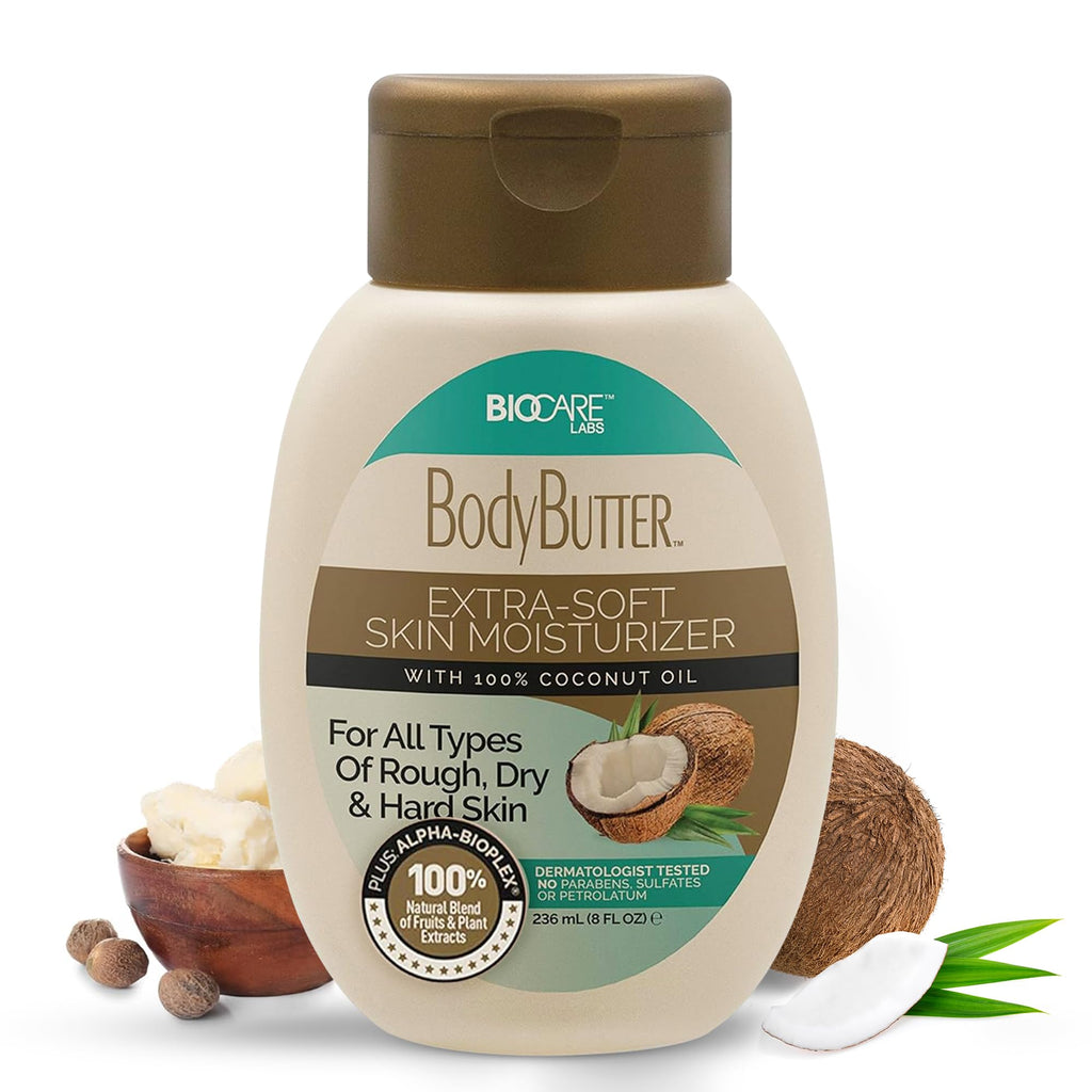 Biocare Labs Moisturizing Body Butter — 100% Coconut Oil Hydration for Soft, Healthy Skin