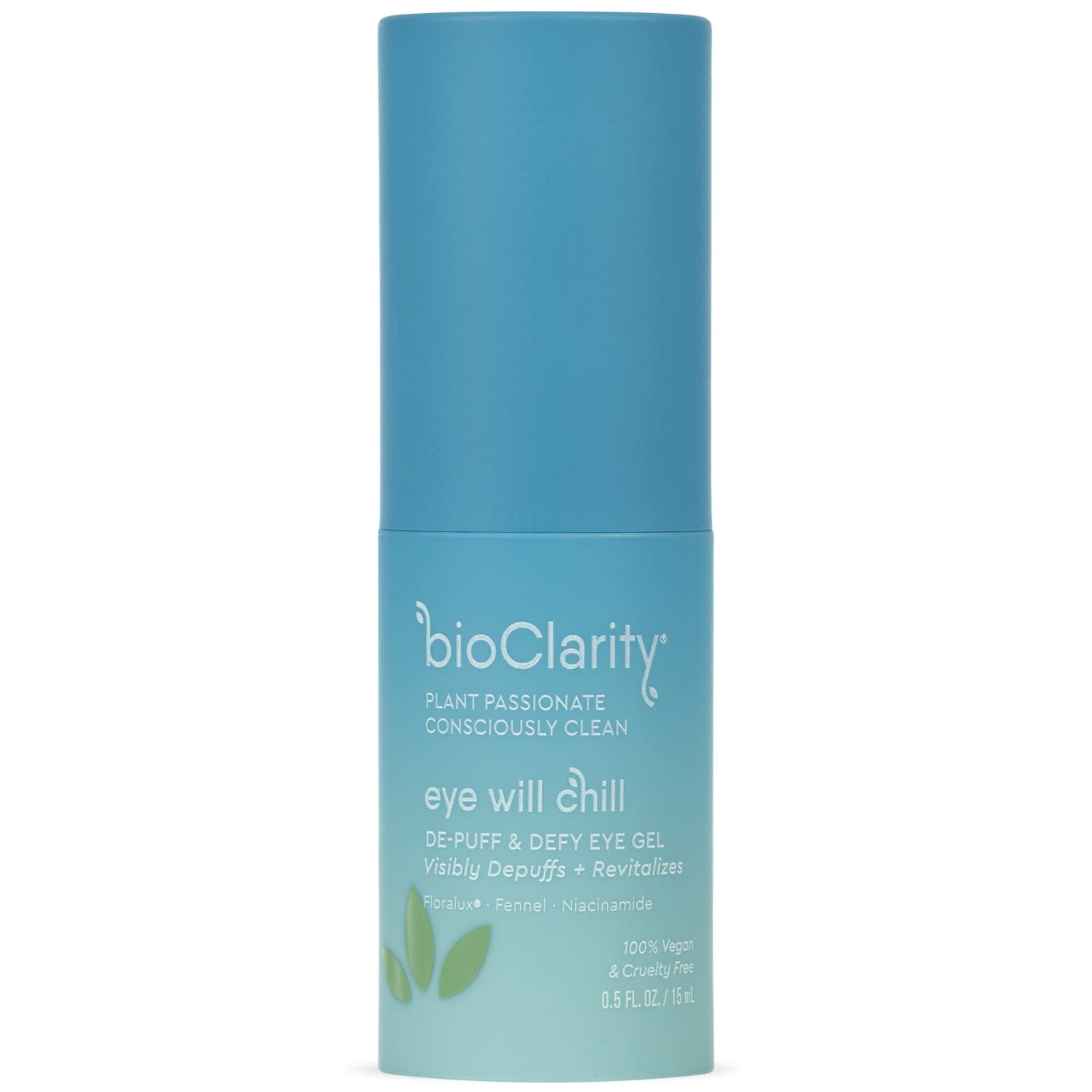 BioClarity Eye Will Chill De-Puff Eye Gel – 100% Vegan, Cruelty-Free | Niacinamide (B3), Vitamins