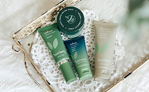 BioClarity 3-Step Essentials Routine with Clarifying Mask | Cleanse, Restore, Hydrate | 100% Clean Vegan | Mini Size